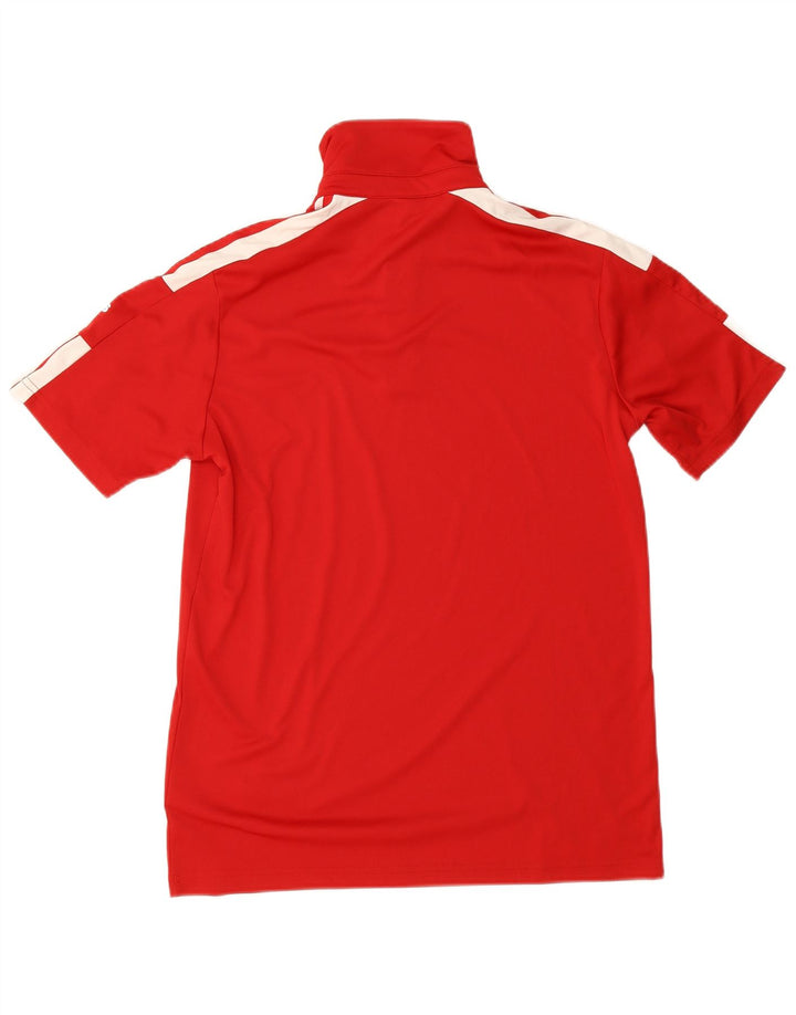 Męska koszulka polo Adidas Aeroready Graphic, mała, czerwona, poliestrowa z blokami kolorów