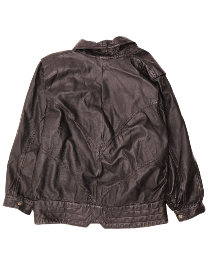 Kurtka skórzana damska PELLETTERIA UK 20 2XL Czarna skóra