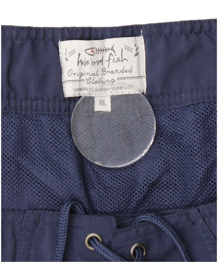 Męskie szorty kąpielowe WEIRD FISH XL, granatowe, poliestrowe