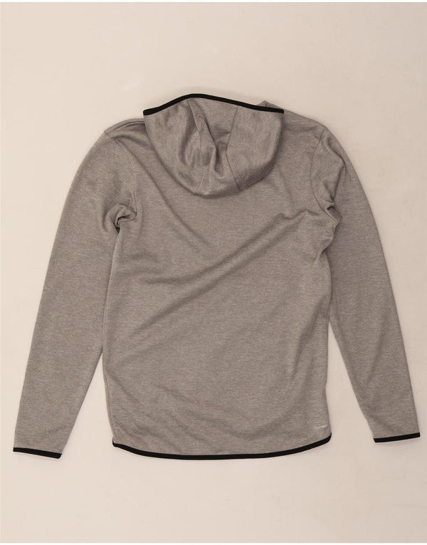 Męska bluza z kapturem Adidas z grafiką, mała, szara, z poliestru
