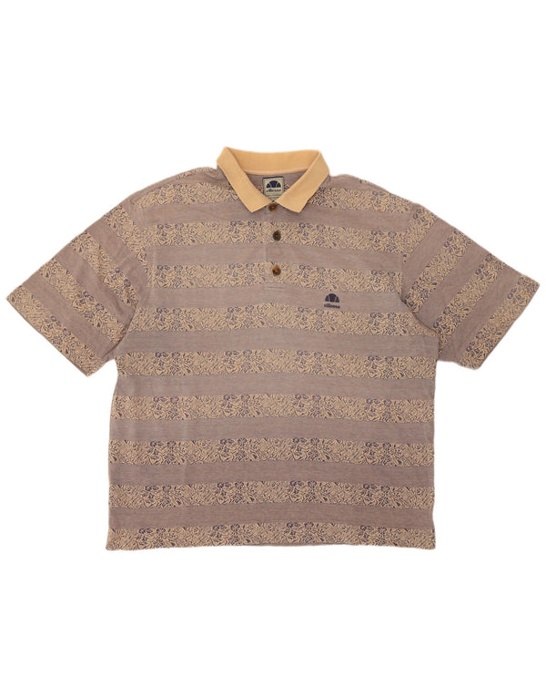 Męska koszulka polo z krótkim rękawem Ellesse o regularnym kroju IT 54 XL w szare paski