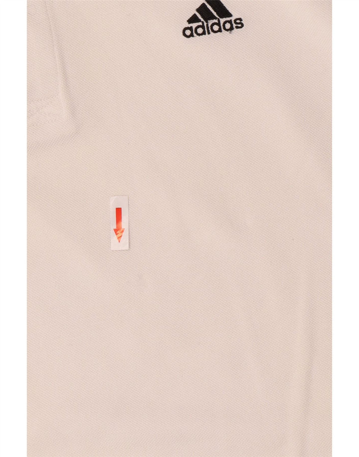 Męska koszulka polo Adidas, duża, biała, bawełniana