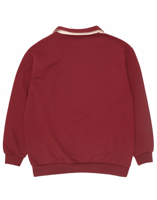 Męski sweter C&A Rodeo Graphic, 2XL, bordowy, z blokami kolorów, retro