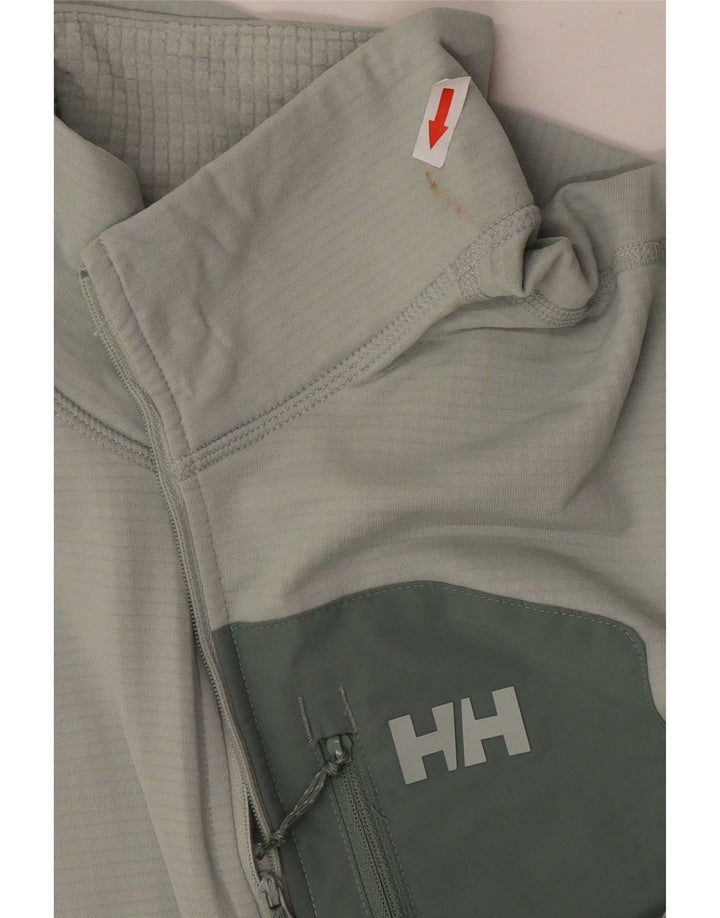 Męski dres Helly Hansen z zamkiem błyskawicznym i średnim zielonym kolorem