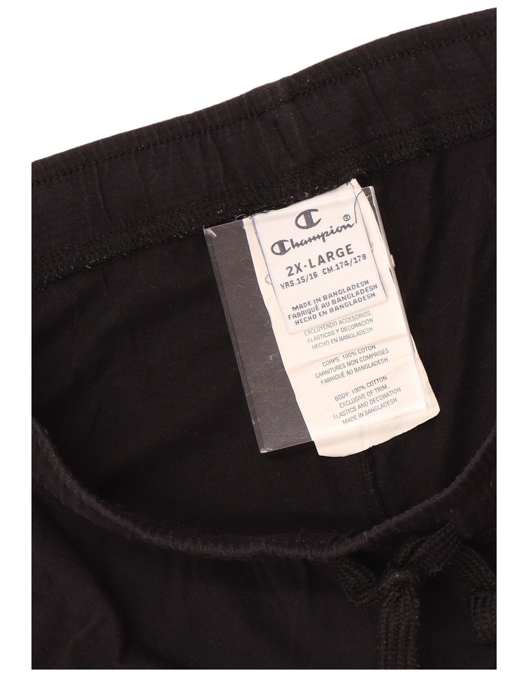 Spodenki sportowe CHAMPION dziewczęce 15-16 lat 2XL, czarne, bawełniane
