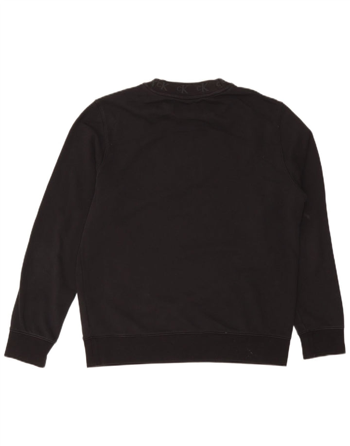 Męska bluza z grafiką Calvin Klein Jeans, duża, czarna, bawełniana