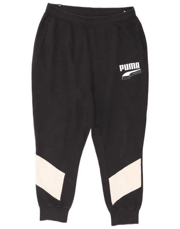 Męskie spodnie dresowe Puma Joggers XL Czarne, bawełniane, z blokami kolorów