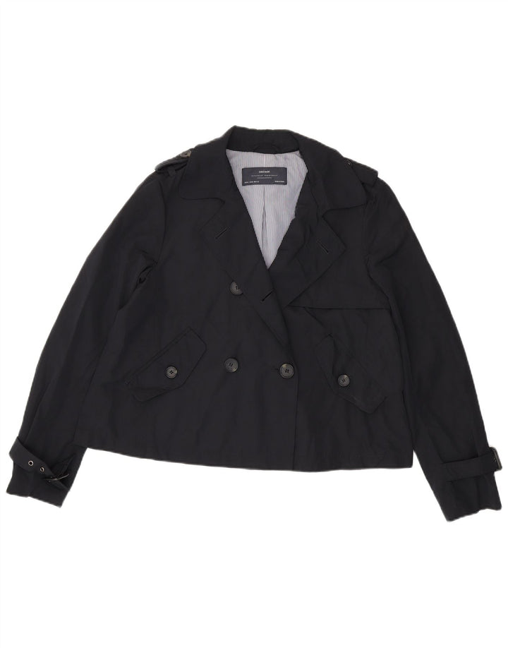 Płaszcz damski Zara Pea Coat UK 14, średni granatowy poliester