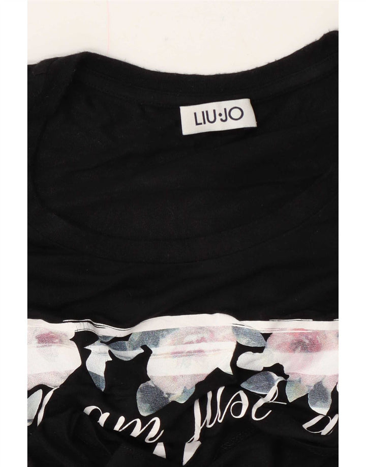 Damska koszulka graficzna Liu Jo Top UK 12 Medium Black