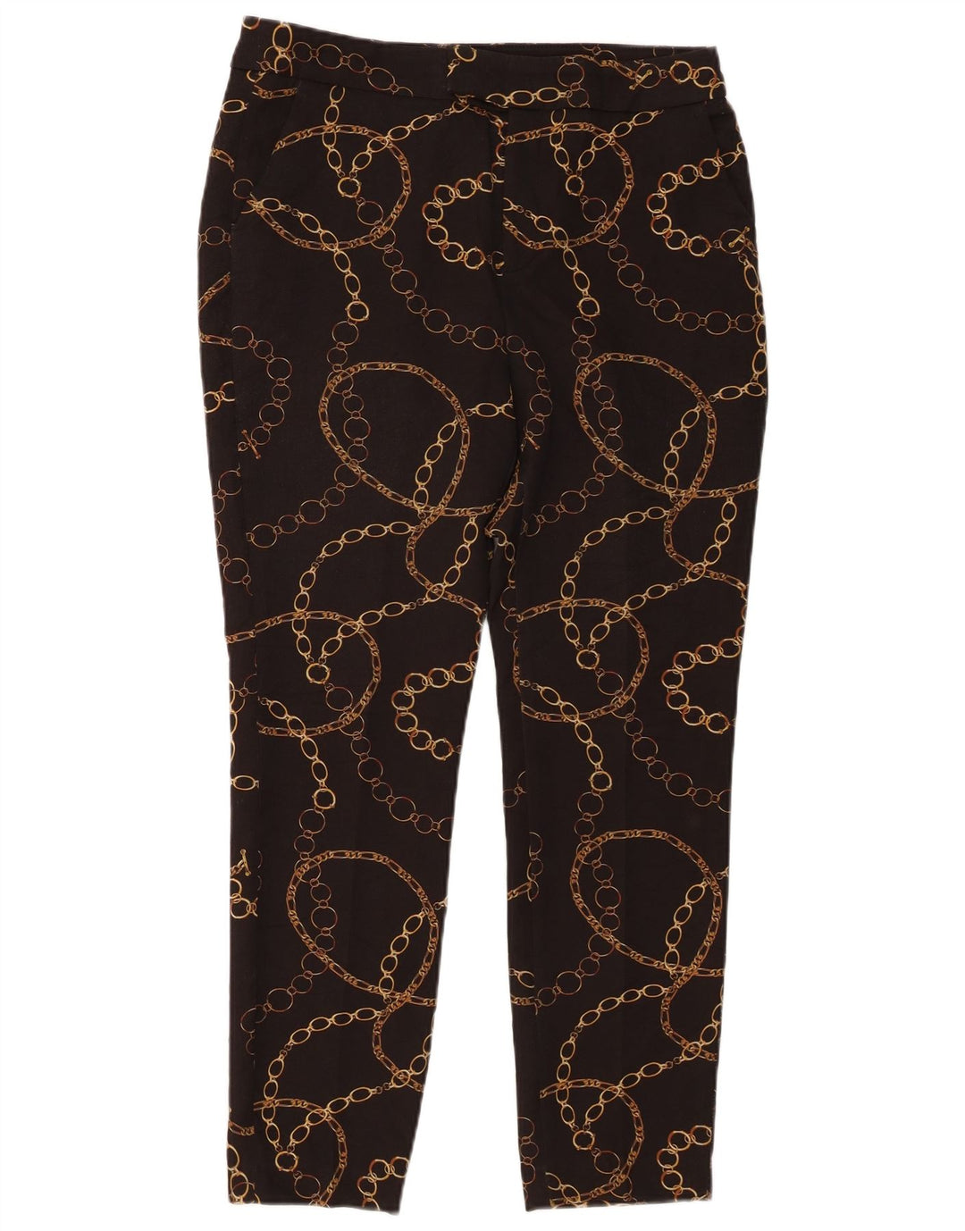 Damskie spodnie chino Zara z abstrakcyjnym wzorem EU 40 Medium W30 L27 czarne