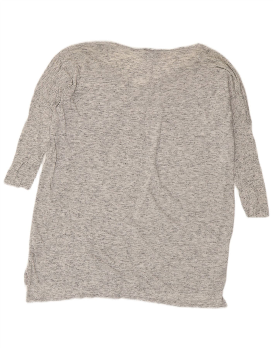 Topshop damski top oversize z rękawem 3/4, UK 8, mała, szara, nakrapiana wiskoza