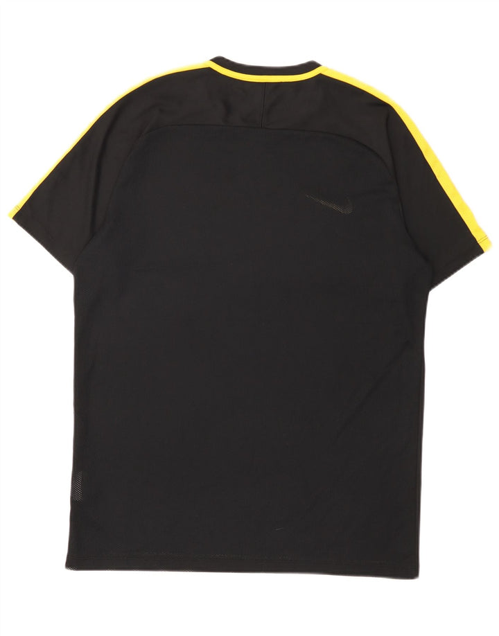 Męski T-shirt Nike Dri Fit, duży, czarny poliester z blokami kolorów