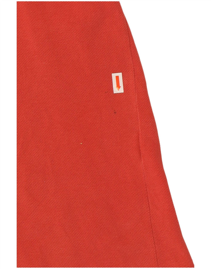 LACOSTE Mens Polo Shirt Size 4 Medium Red Cotton