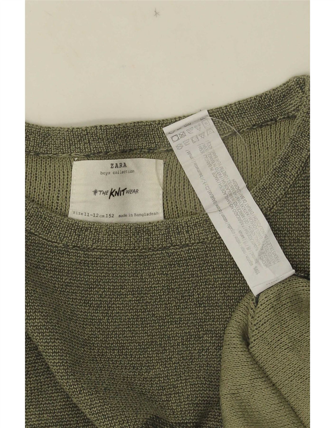 Chłopięcy top z grafiką Zara z długim rękawem, 11-12 lat, bawełna khaki