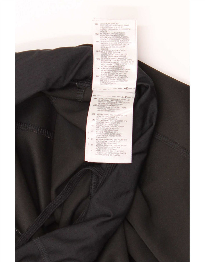 Damskie legginsy Adidas Capri UK 8/10, małe, czarne, poliestrowe
