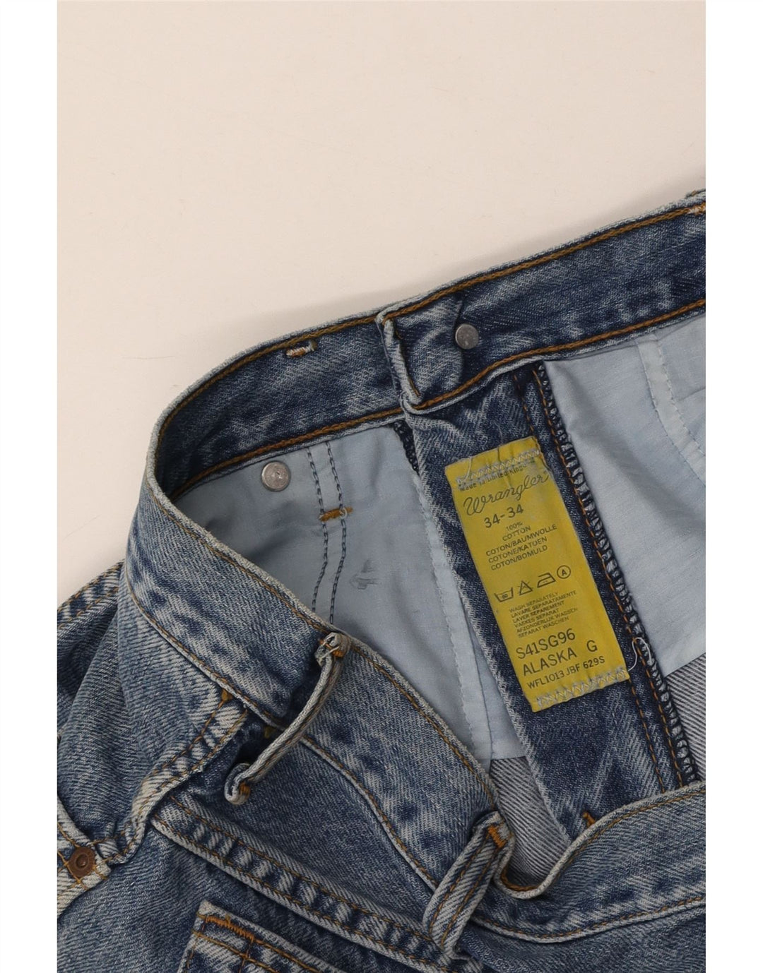 Męskie jeansy WRANGLER Alaska Straight W34 L27 Niebieskie, bawełniane