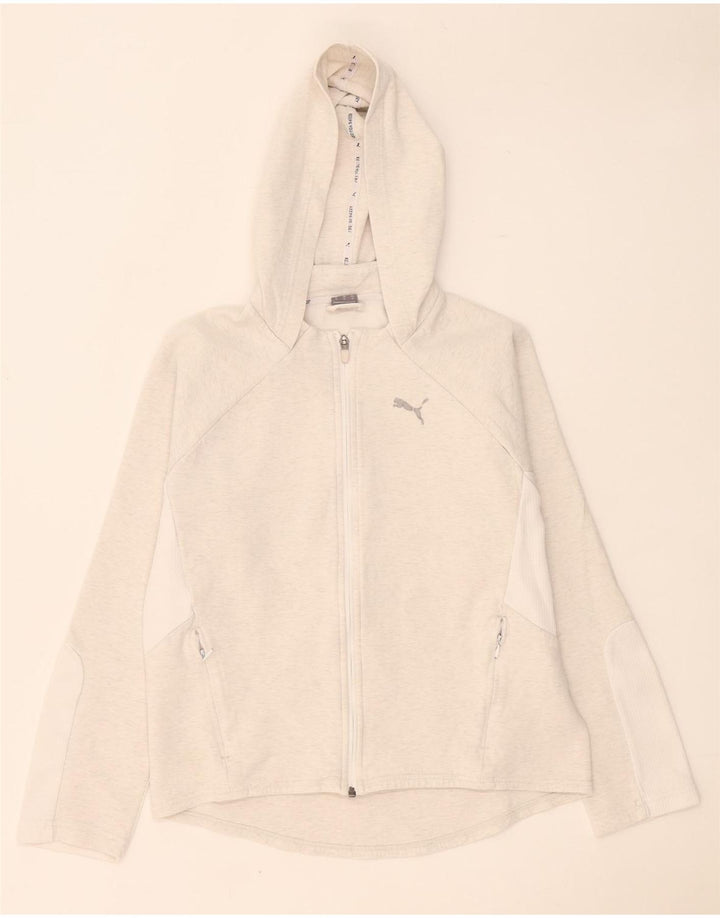 Damski sweter Puma z kapturem i zamkiem UK 14 w kolorze średnioszarym