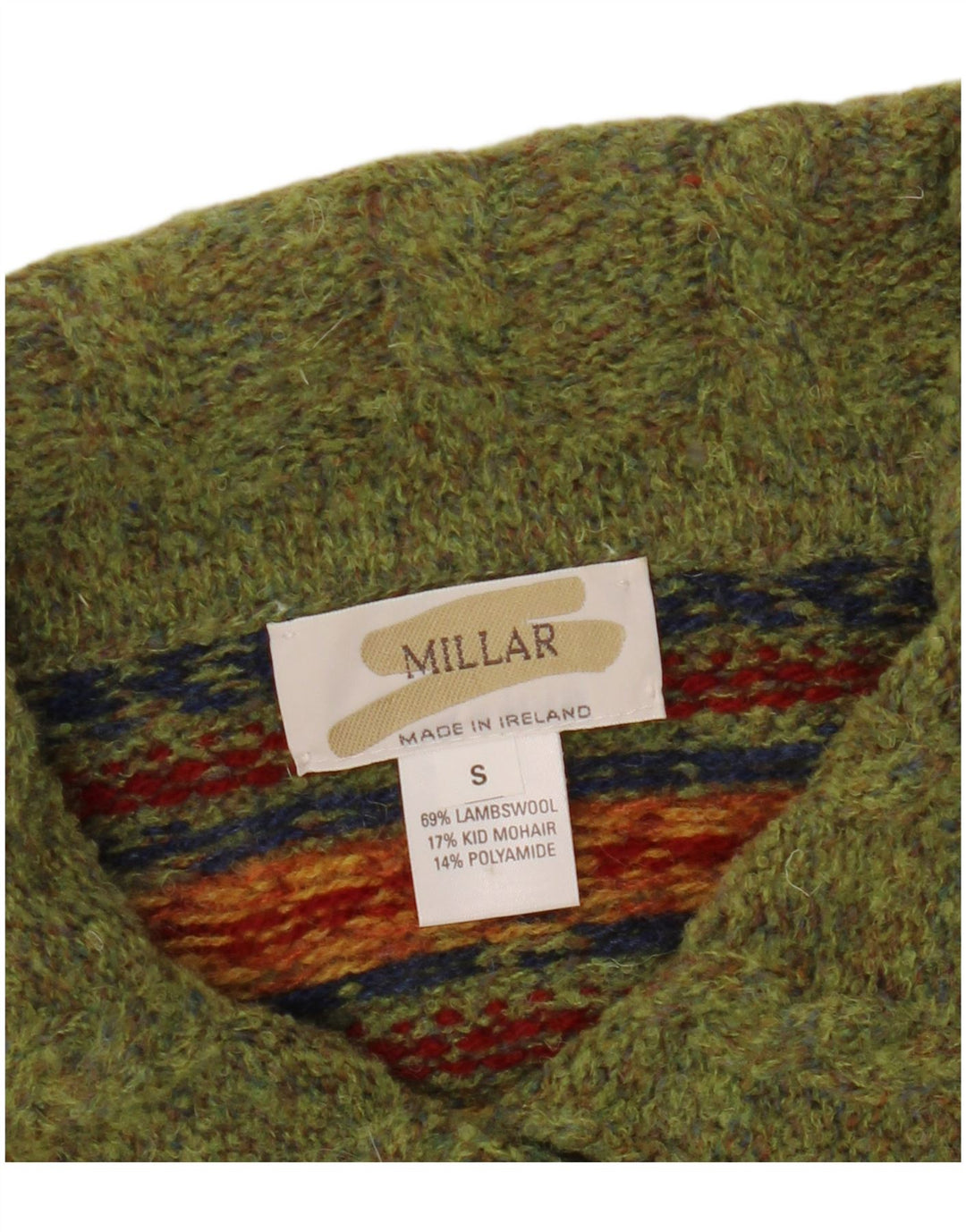 Sweter damski Millar Oversize Cardigan UK 10 Small Khaki Fair Isle