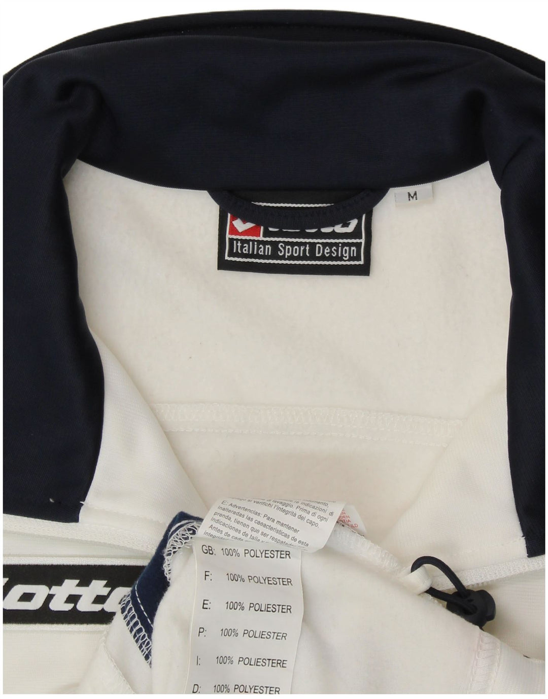 Męska kurtka dresowa LOTTO, poliester w kolorze średniej bieli