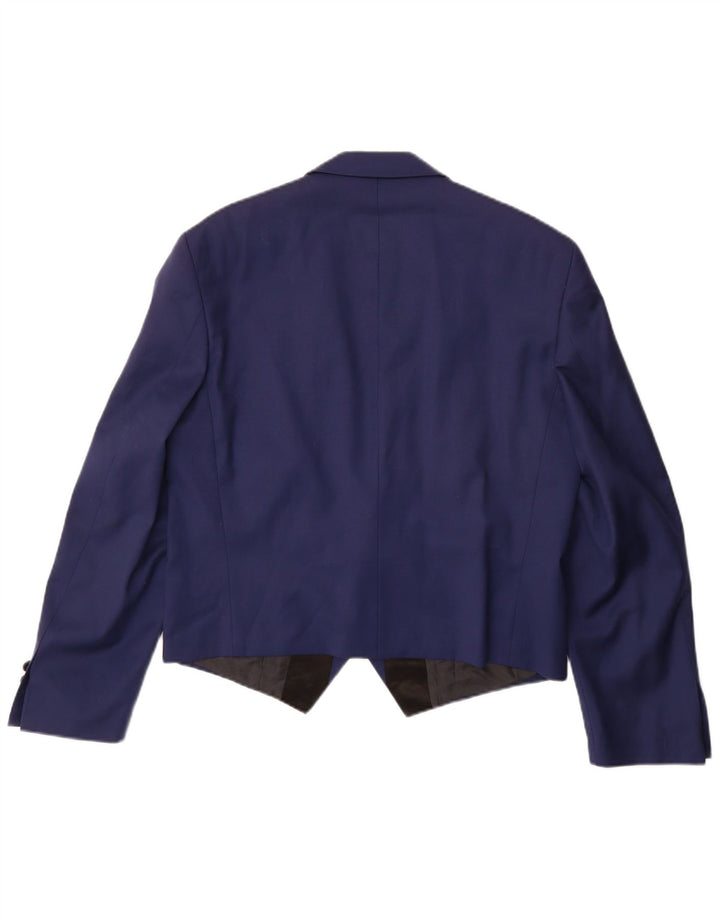 Vintage męska marynarka Berlin Blazer UK 38, średni granatowy blok kolorów