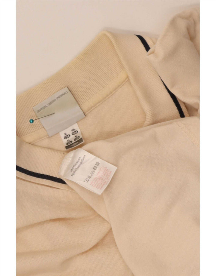 Męska koszulka polo Umbro XL, beżowa, bawełniana