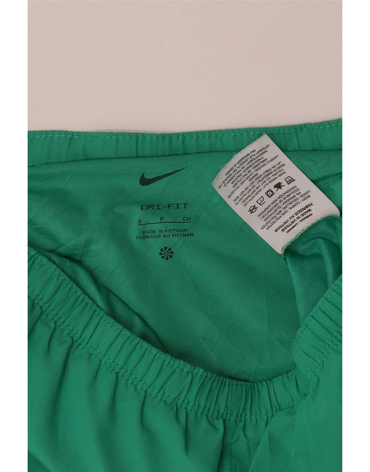 Męskie spodenki sportowe Nike Dri Fit, małe, zielone, poliestrowe paski