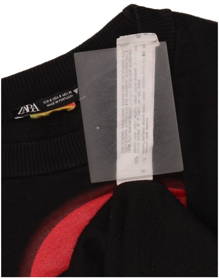 Damska bluza z grafiką Myszki Miki Zara, UK 10, mała czarna