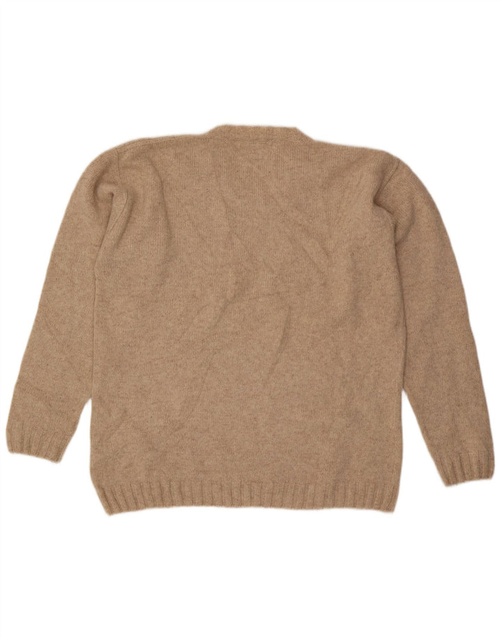 Męski sweter Levi's z dekoltem w kształcie litery V, średnio beżowy, wełniany