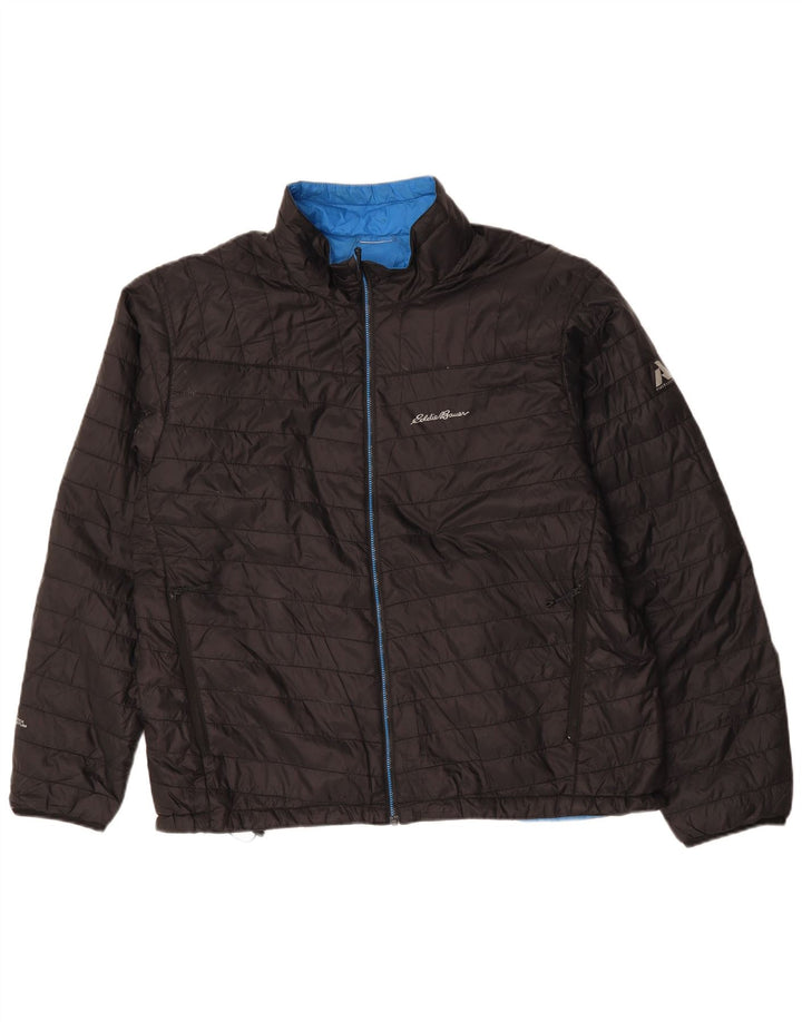 Męska ocieplana kurtka Eddie Bauer UK 42 XL, czarna, poliestrowa, sportowa