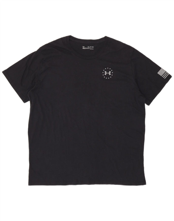 Męski t-shirt z grafiką UNDER ARMOUR Heat Gear 3XL w kolorze czarnym