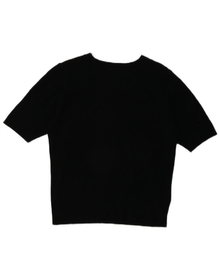 T-shirt damski Marks & Spencer Top UK 12, średni czarny wiskoza