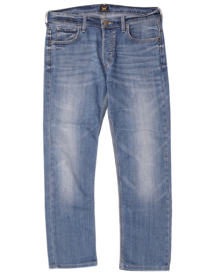 Męskie jeansy Lee Powell Slim W34 L28 Niebieskie bawełniane