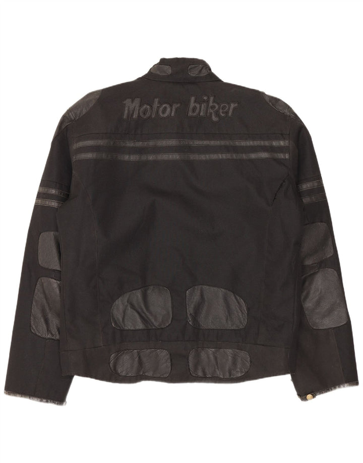 Męska kurtka motocyklowa Master Graphic UK 40, duża, czarna, nylonowa