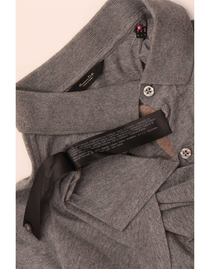 Męska koszulka polo Massimo Dutti, duża, szara, bawełniana