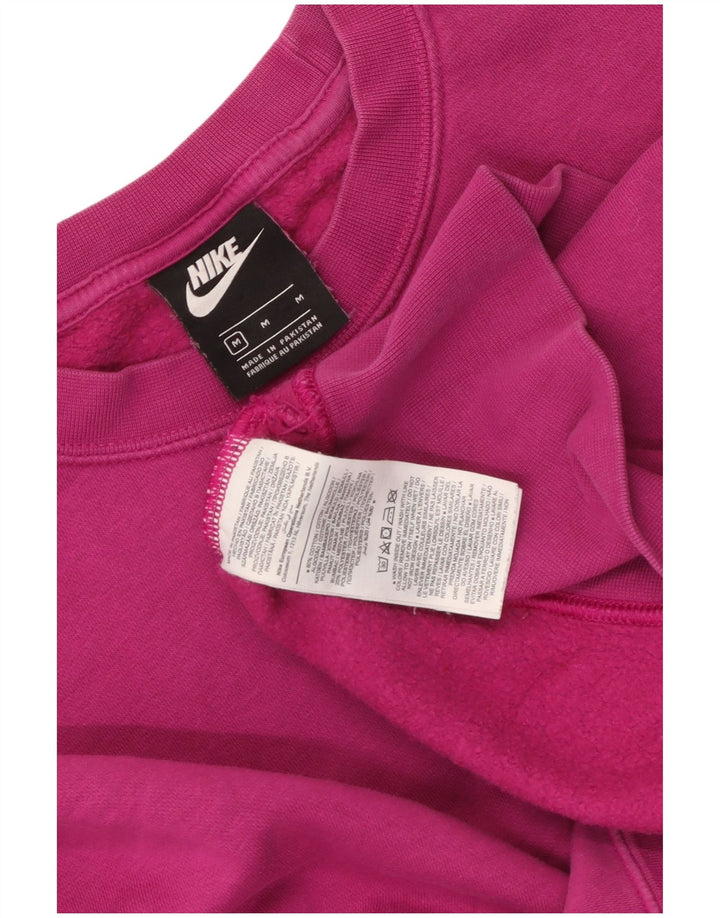 Damski sweter typu Crop Oversize NIKE, UK 14, średni różowy, bawełniany