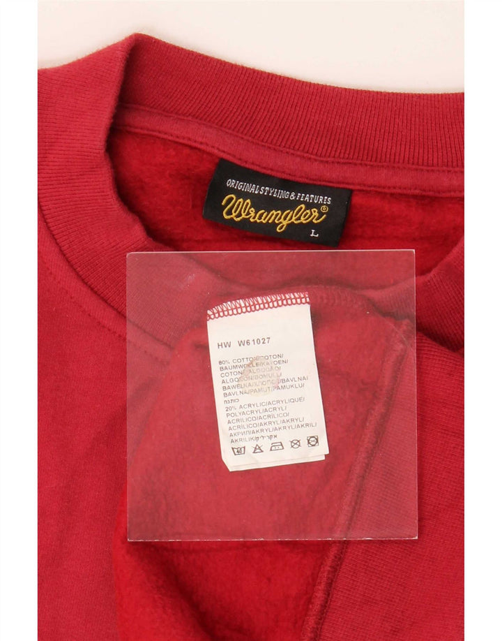 Bluza męska Wrangler, duża, czerwona, bawełniana