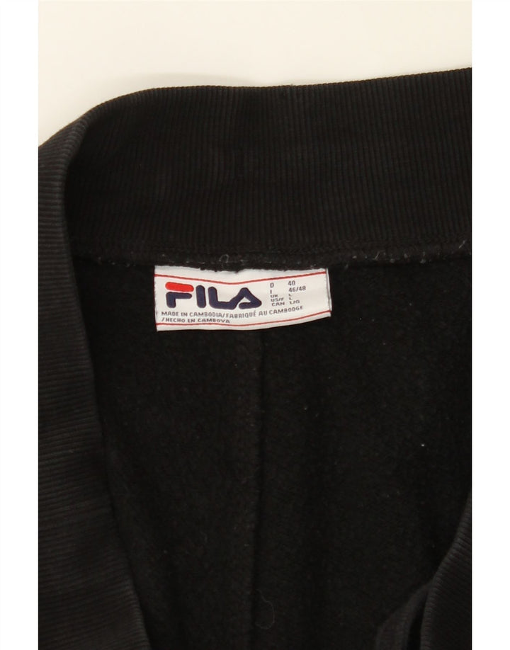 FILA Mens Tracksuit Trousers Joggers Large  Black Cotton Vintage Fila and Second-Hand Fila from Messina Hembry 