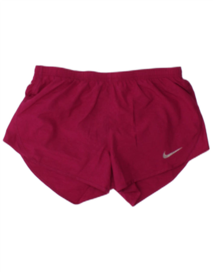 Damskie spodenki sportowe Nike Dri Fit UK 10, małe, różowe, poliestrowe
