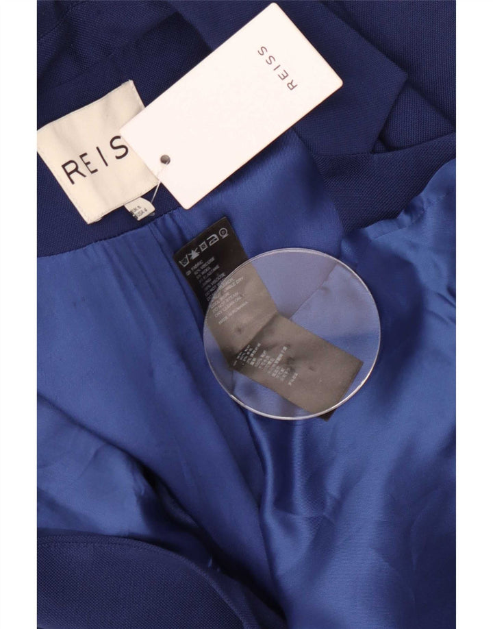 Damska marynarka zapinana na 1 guzik Reiss UK 8 Small Blue Viscose