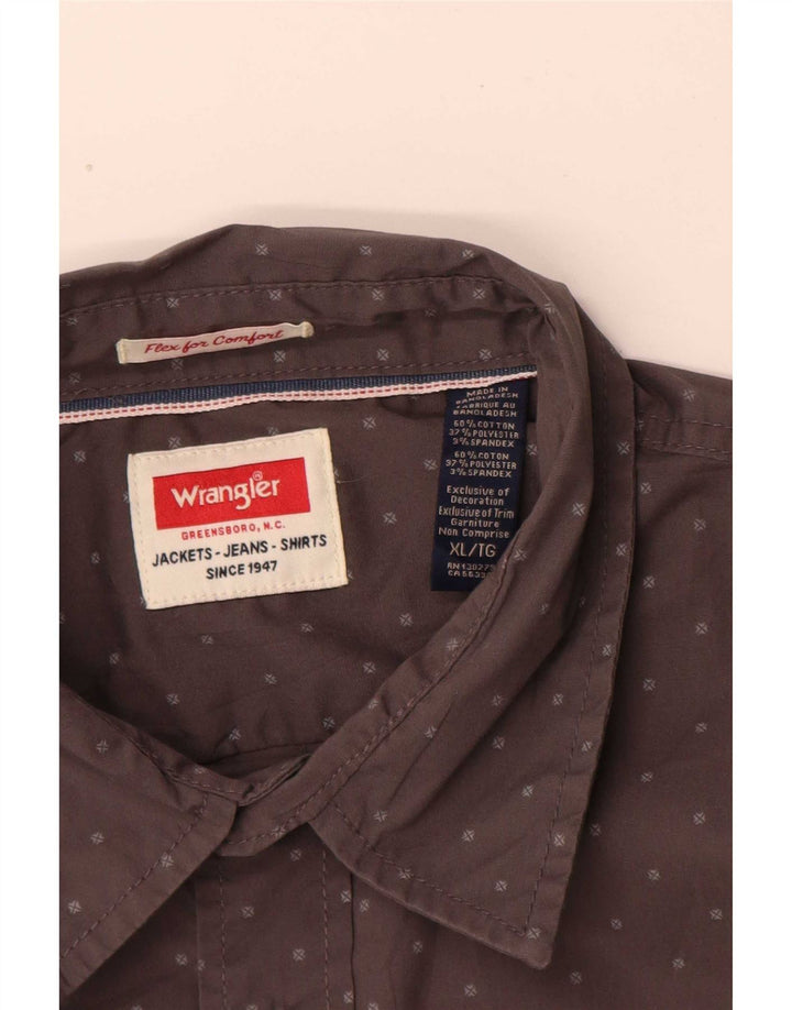 Koszula męska Wrangler Flex for Comfort o regularnym kroju XL, szara, bawełniana w cętki