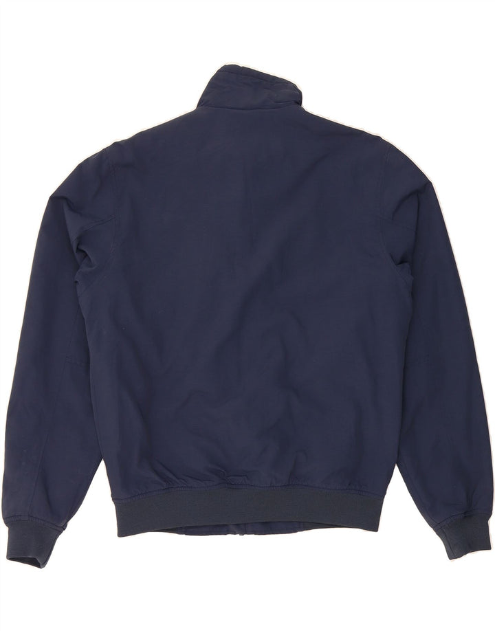 ASICS Mens Bomber Jacket UK 36 Small Navy Blue Nylon Vintage Asics and Second-Hand Asics from Messina Hembry 