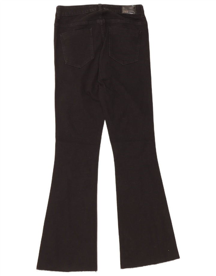 Damskie jeansy rozkloszowane Zara EU 38 Small W28 L31 Czarna bawełna
