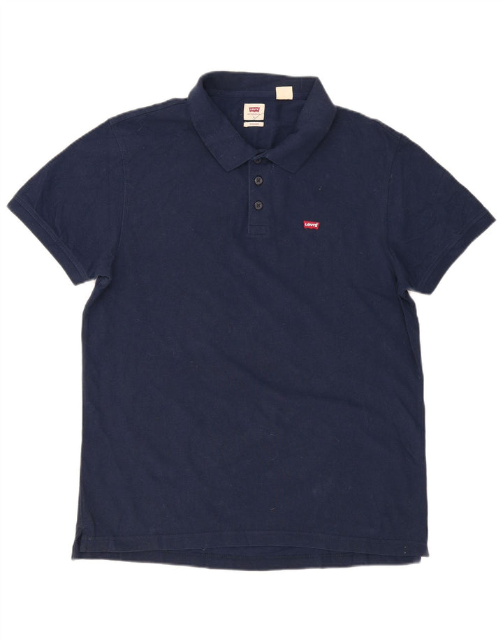 Męska koszulka polo Levi's o standardowym kroju, duża, granatowa, bawełniana