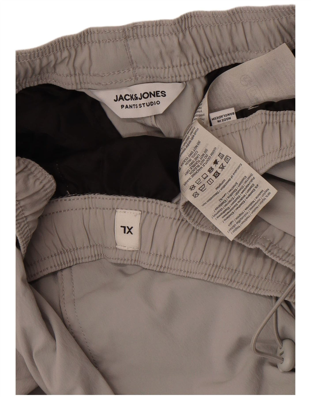 Męskie spodnie dresowe Jack & Jones Cargo XL, szary nylon