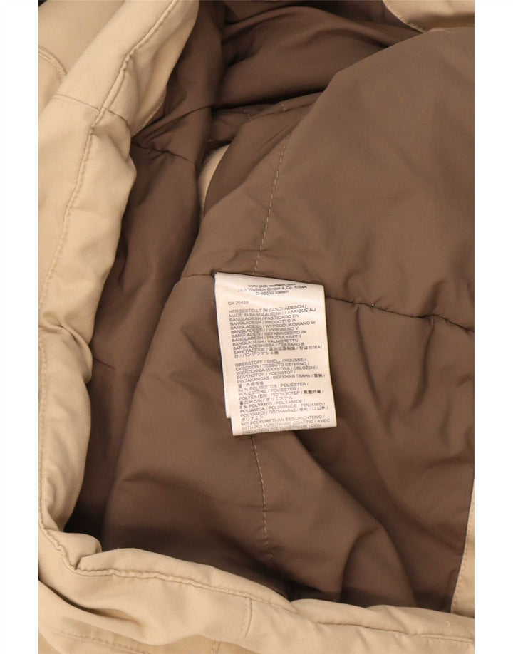 Damska kurtka parka z kapturem Jack Wolfskin UK 14, średni beżowy poliester