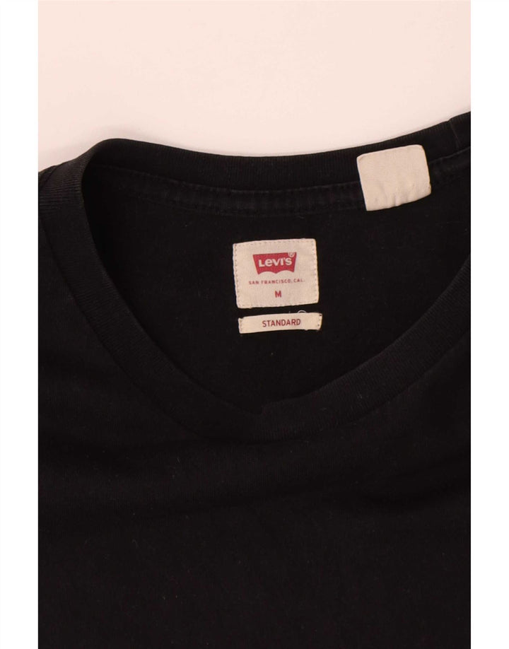 Męska standardowa koszulka Levi's Top, średnia czarna, bawełniana