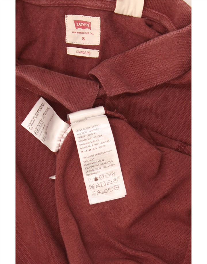 Męska standardowa koszulka polo Levi's, mała, bordowa, bawełniana