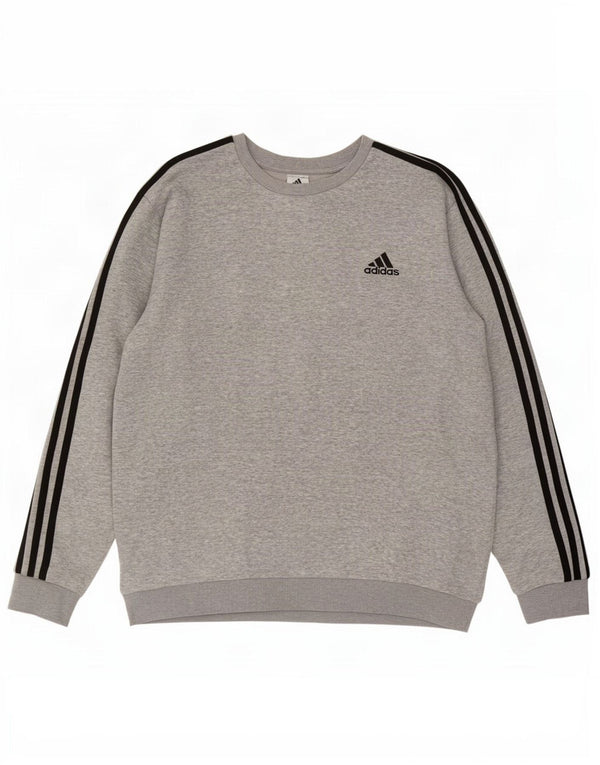 Bluza męska Adidas XL, szara, nakrapiana bawełna
