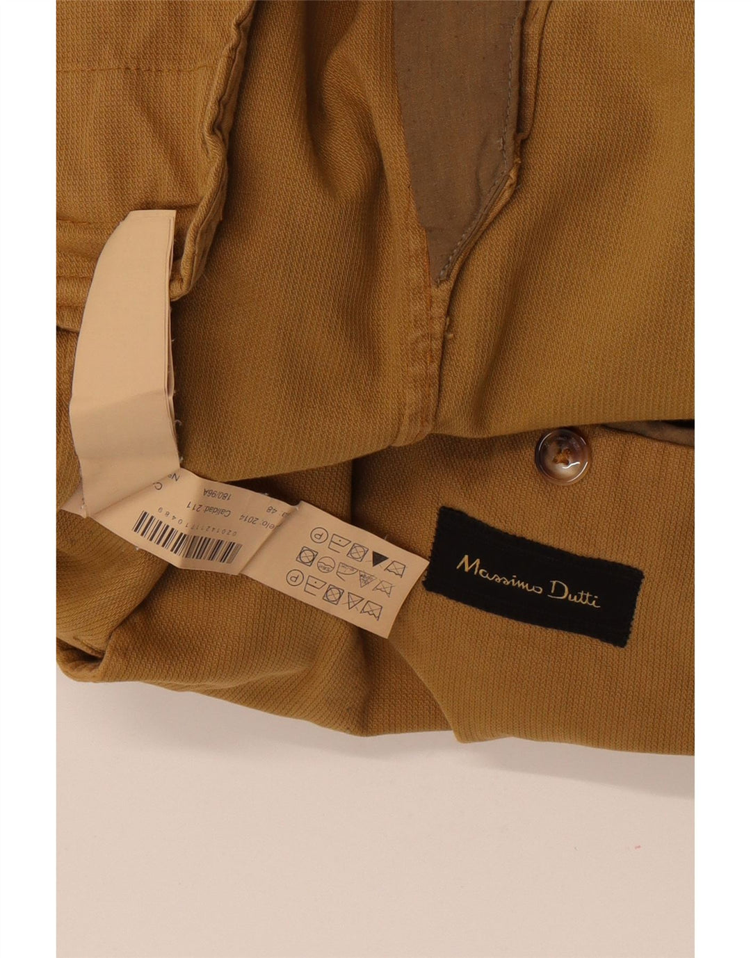 Męska marynarka zapinana na 2 guziki Massimo Dutti EU 48, średnia bawełna khaki