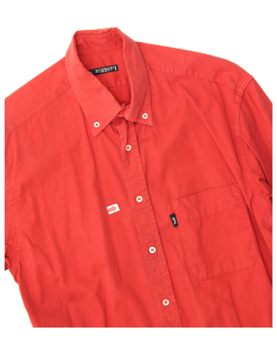 JECKERSON Mens Shirt Medium Red Cotton Vintage Jeckerson and Second-Hand Jeckerson from Messina Hembry 